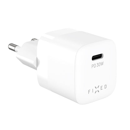 Nabíječka Fixed Mini2, 30W, 3A, 1 x USB-C, Bílá