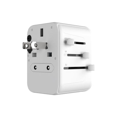 Síťová nabíječka Fixed Travel, 30W, 3A, 2 x USB-A - 1 x USB-C, Bílá