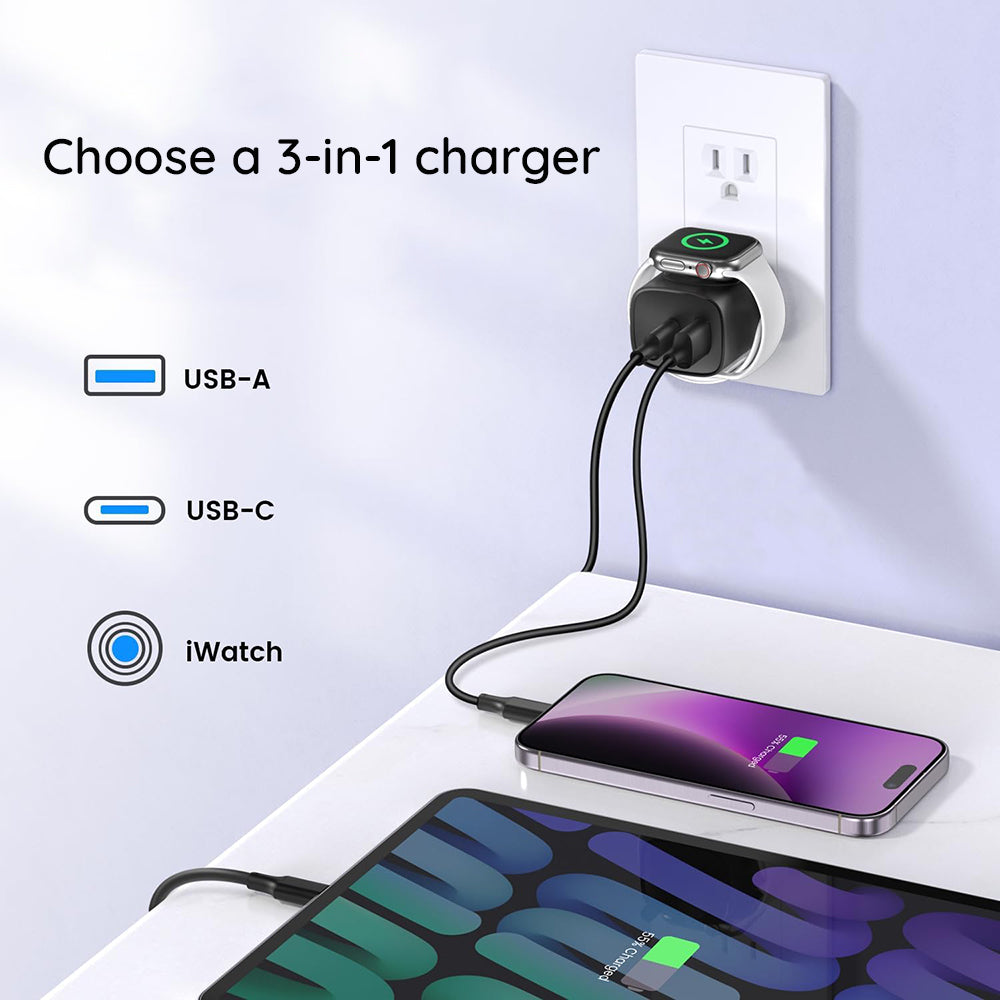 Síťová nabíječka HAVIT UC132 2v1, 22W, 3A, 1 x USB-A - 1 x USB-C, černá.