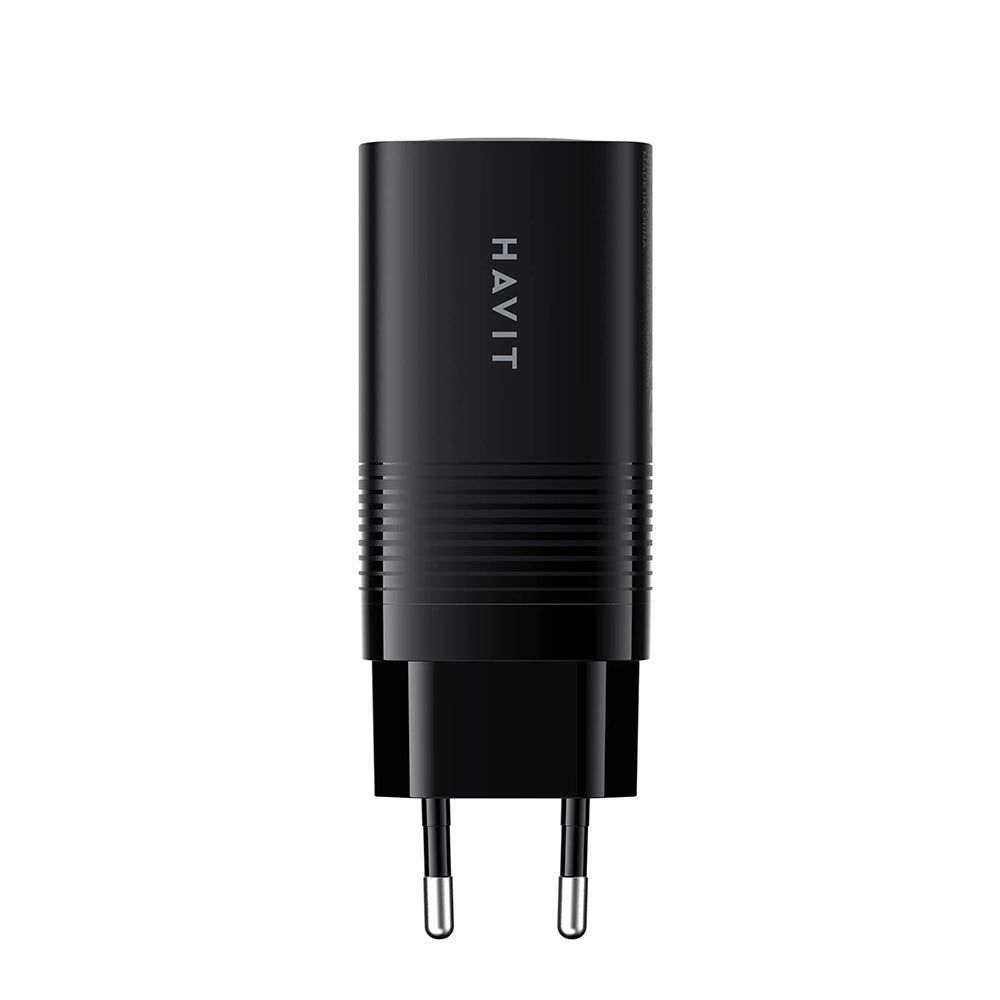 Síťová nabíječka HAVIT UC20, 65W, 3A, 1 x USB-A - 2 x USB-C, černá