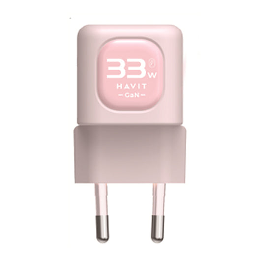 Síťová nabíječka HAVIT UC230, 33W, 3A, 1 x USB-A - 1 x USB-C, Růžová