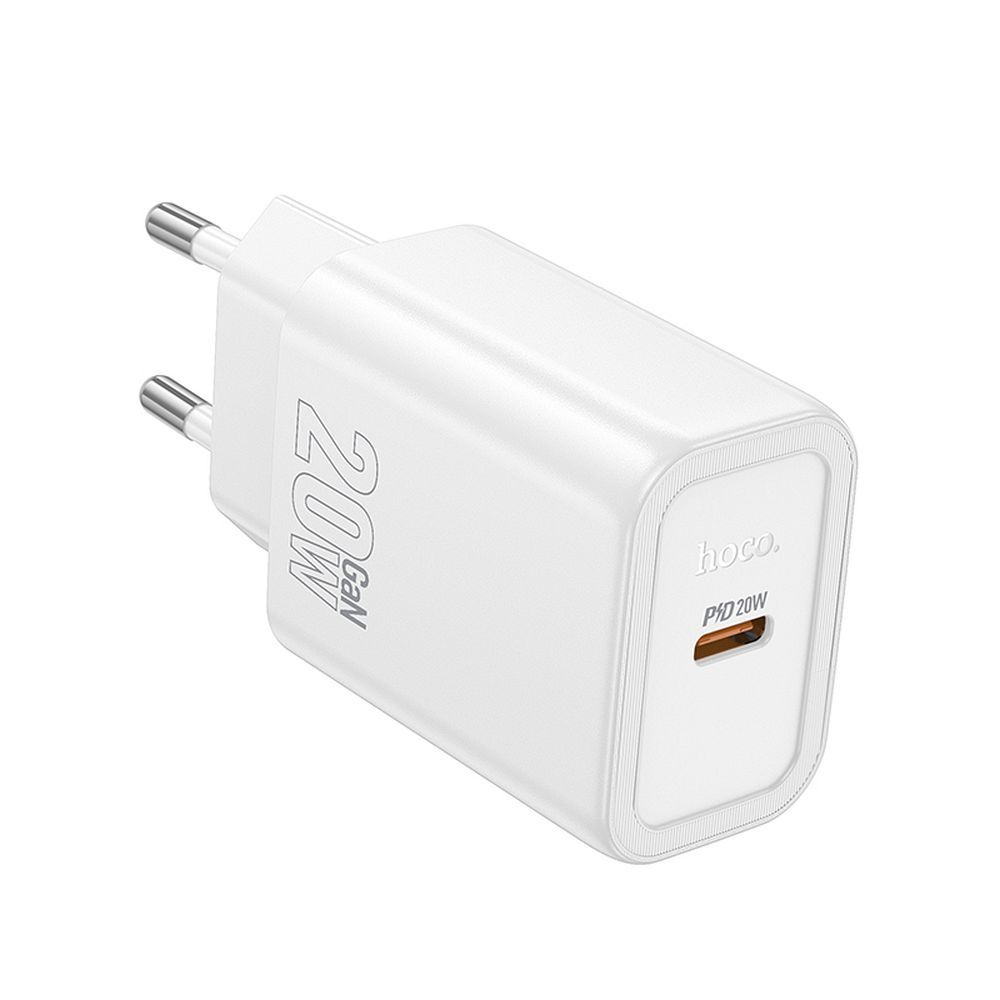 Síťová nabíječka HOCO N60, 20W, 3A, 1 x USB-C, Bílá