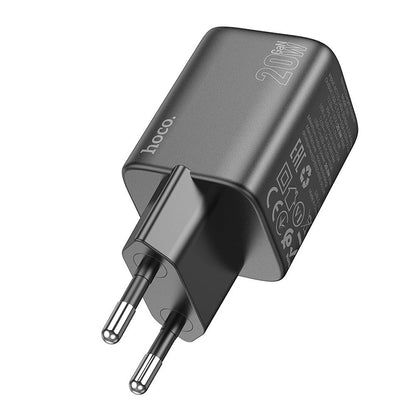 Síťová nabíječka HOCO N41, 20W, 3A, 1 x USB-A - 1 x USB-C, Černá