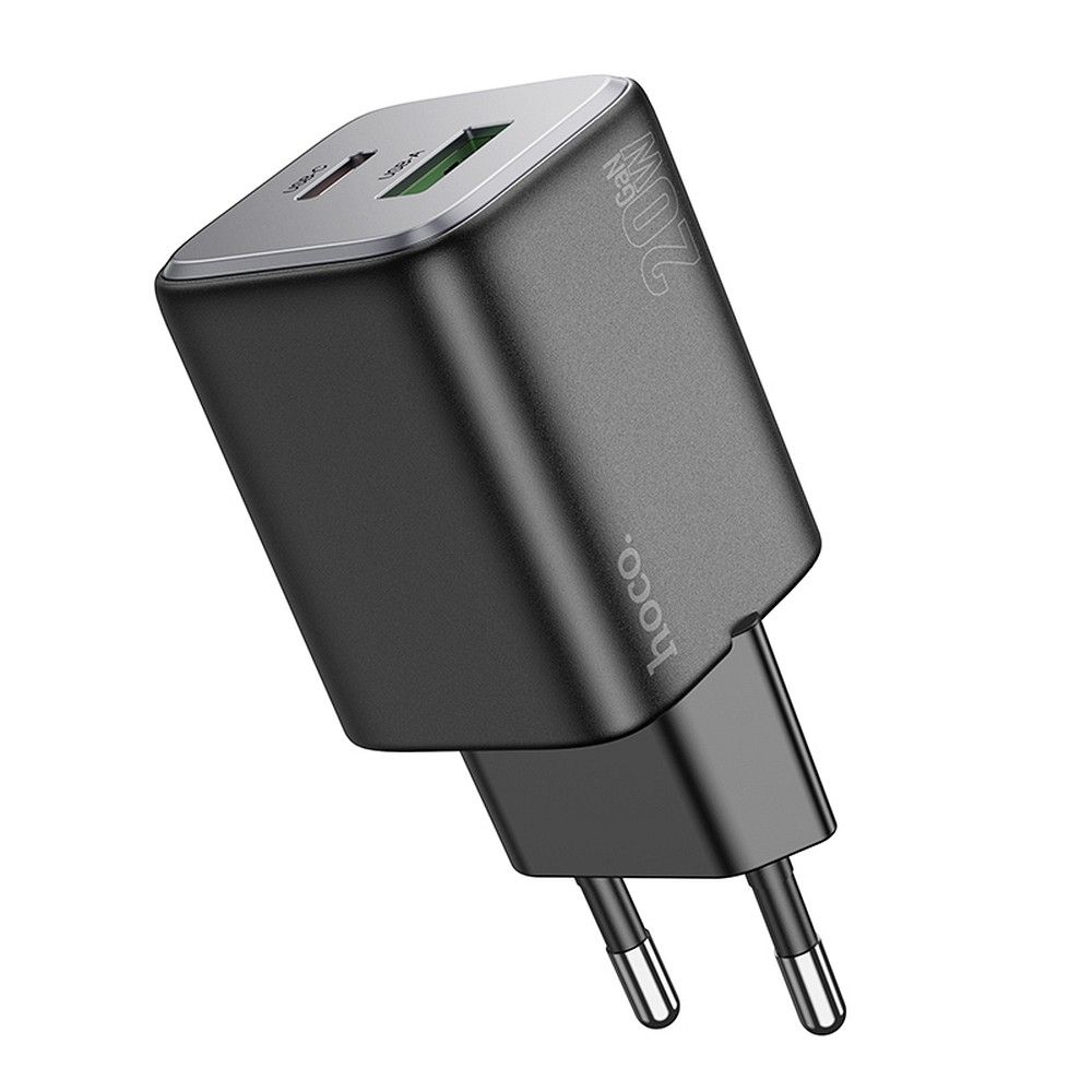 Síťová nabíječka HOCO N41, 20W, 3A, 1 x USB-A - 1 x USB-C, Černá