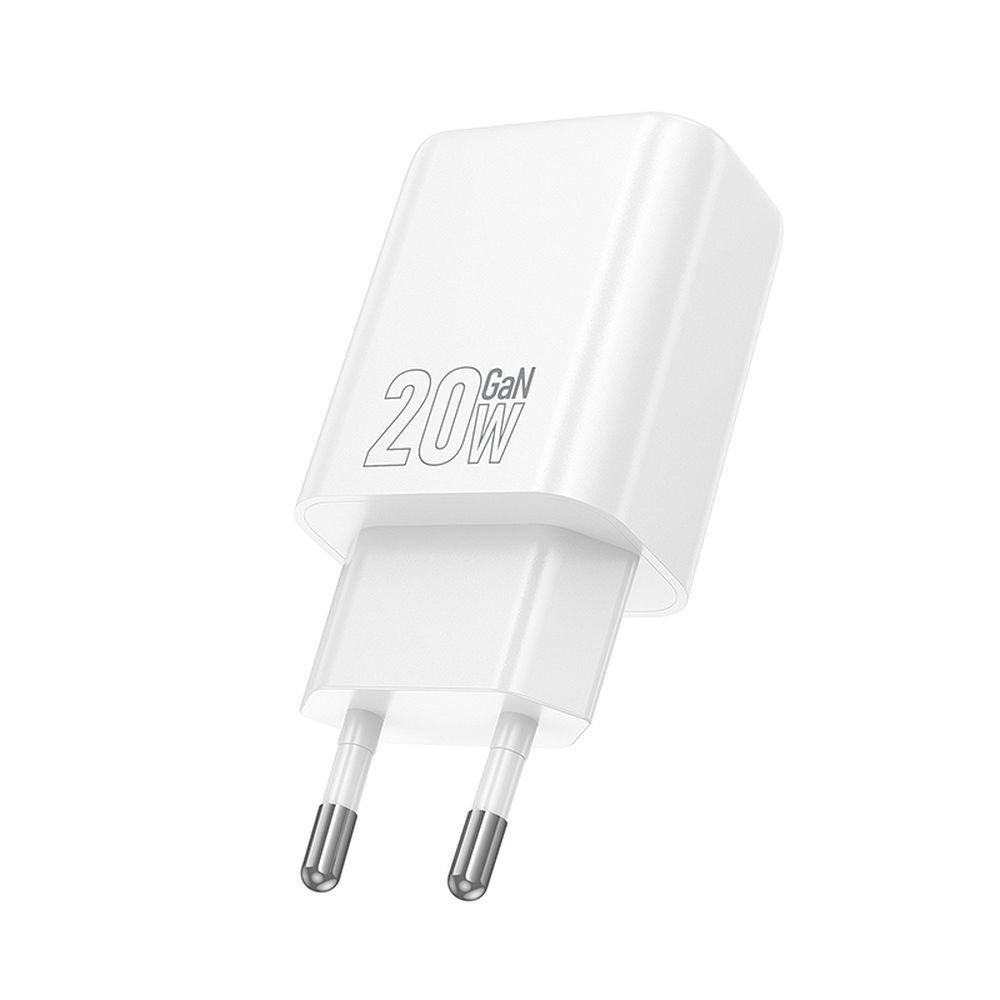 Síťová nabíječka HOCO N61, 20W, 3A, 1 x USB-A - 1 x USB-C, Bílá