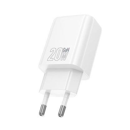 Síťová nabíječka HOCO N61, 20W, 3A, 1 x USB-A - 1 x USB-C, Bílá