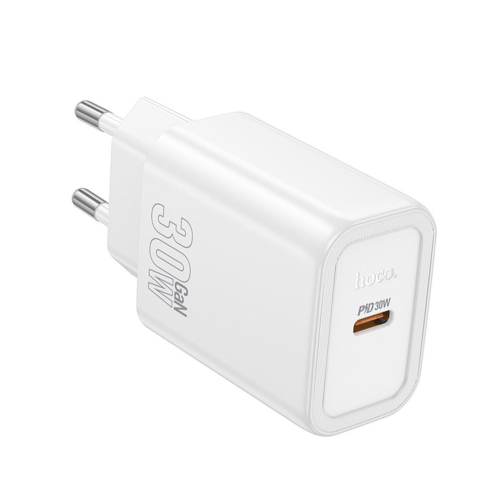 Síťová nabíječka HOCO N62, 30W, 3A, 1 x USB-C, Bílá