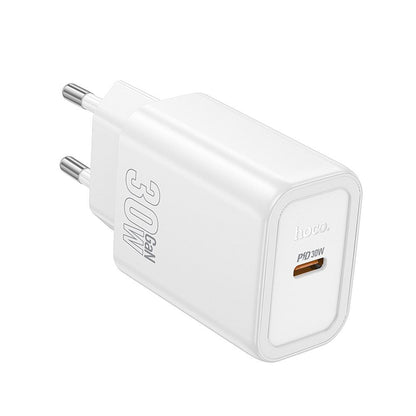 Síťová nabíječka HOCO N62, 30W, 3A, 1 x USB-C, Bílá