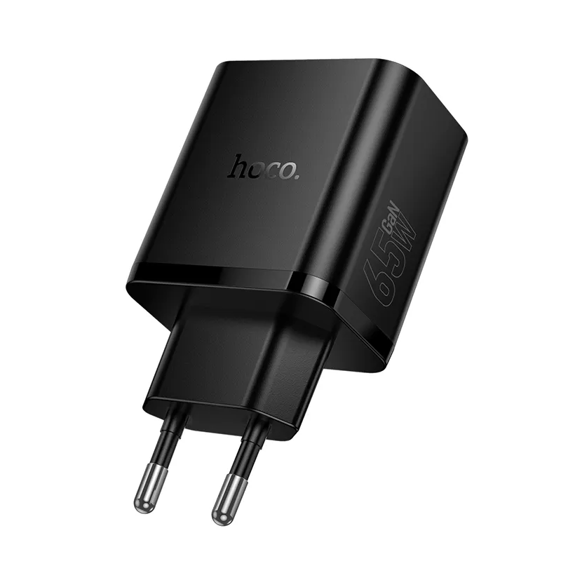 Síťová nabíječka HOCO N75, 65W, 3A, 1 x USB-A - 2 x USB-C, Černá
