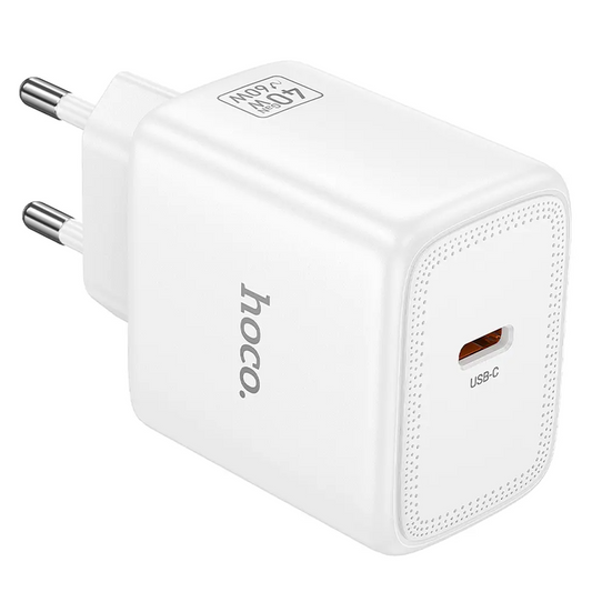 Síťová nabíječka HOCO N83, 40W, 3A, 1 x USB-C, bílá