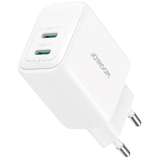 Síťová nabíječka Joyroom JR-TCF12, 20W, 3A, 2 x USB-C, Bílá
