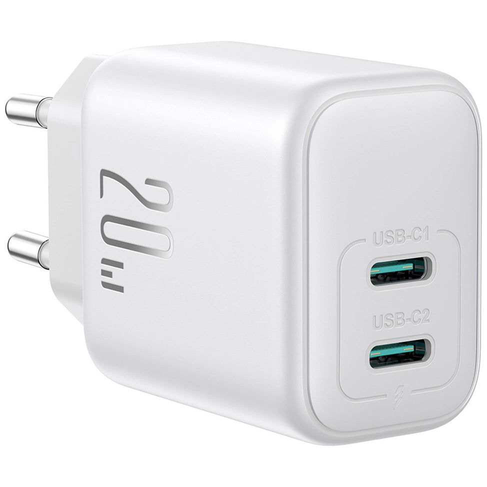 Síťová nabíječka Joyroom JR-TCF12, 20W, 3A, 2 x USB-C, Bílá
