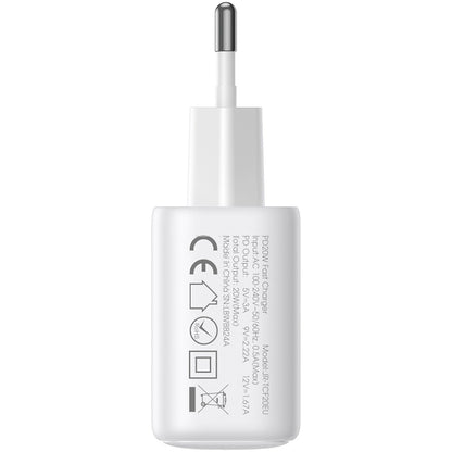 Síťová nabíječka Joyroom JR-TCF12, 20W, 3A, 2 x USB-C, Bílá