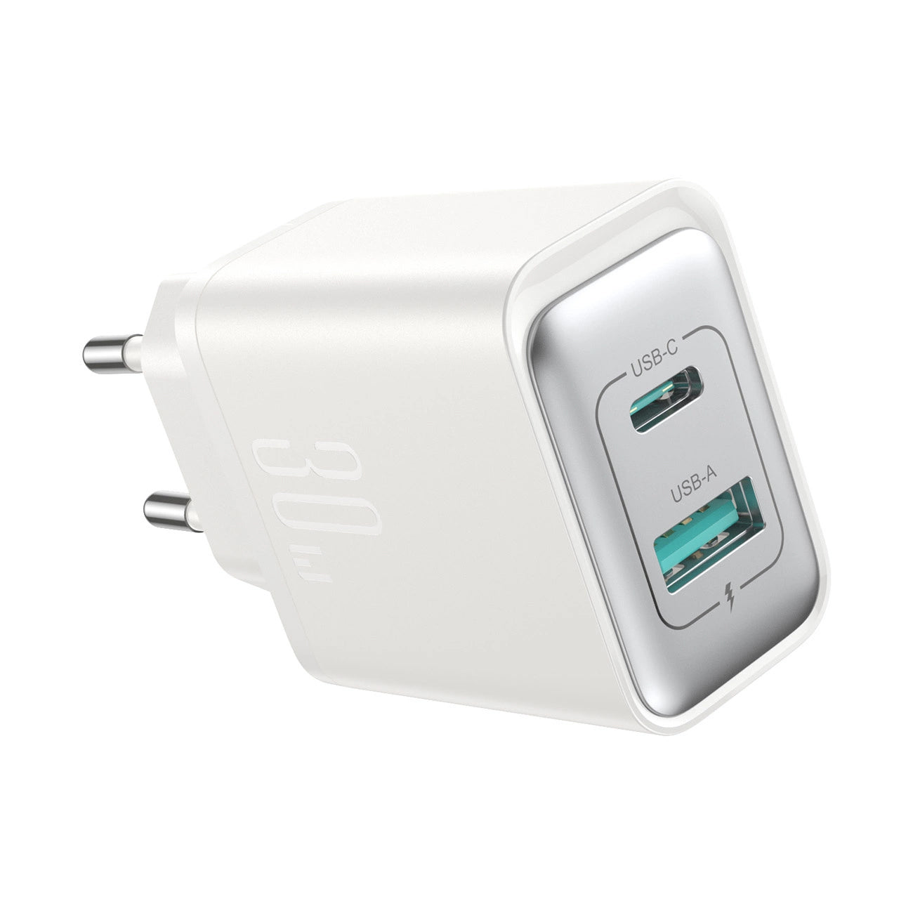 Síťová nabíječka Joyroom JR-TCF15, 30W, 5A, 1 x USB-A - 1 x USB-C, Bílá