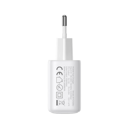 Síťová nabíječka Joyroom JR-TCF21, 20W, 3A, 1 x USB-A - 1 x USB-C, Bílá