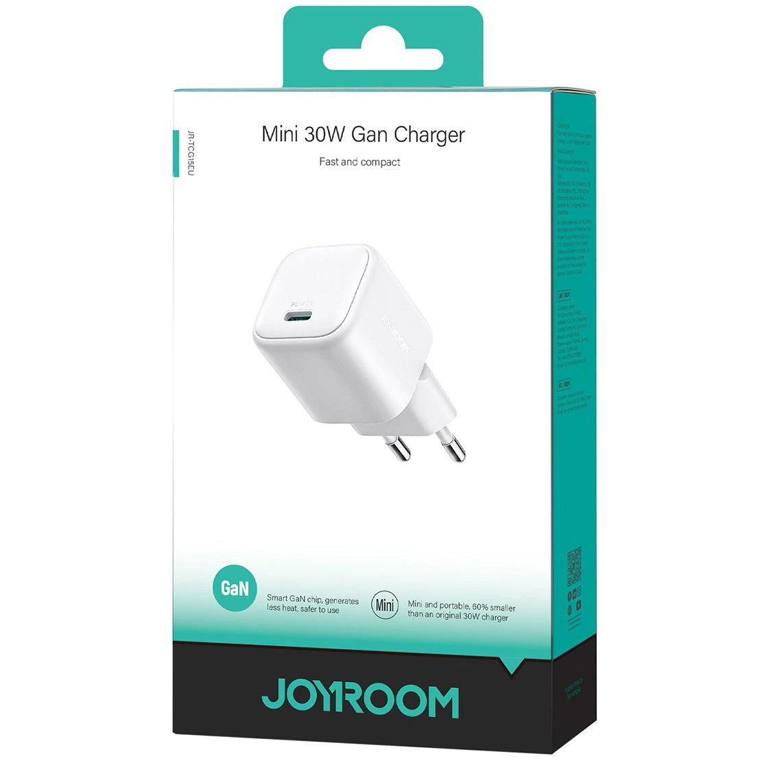 Joyroom JR-TCG15 Mini Network Charger, 30W, 3A, 1 x USB-C, White