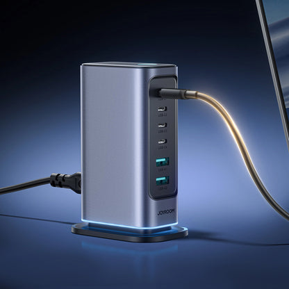 Nabíjecí stanice Joyroom JR-TCM02, 65W, 3.25A, 2 x USB-A - 4 x USB-C, Šedá