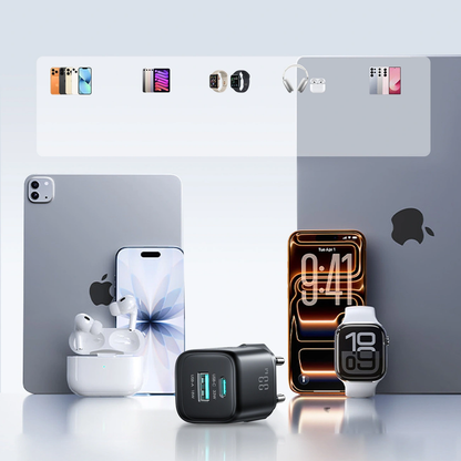 Síťová nabíječka Joyroom JR-TG7, 33W, 3A, 1 x USB-A - 1 x USB-C, Černá