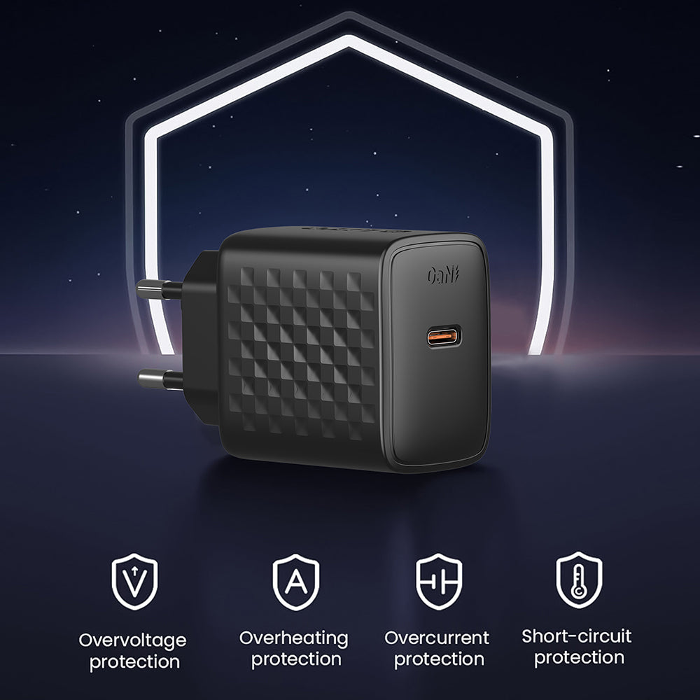 Síťová nabíječka Lito LC13, 20W, 3A, 1 x USB-C, Černá