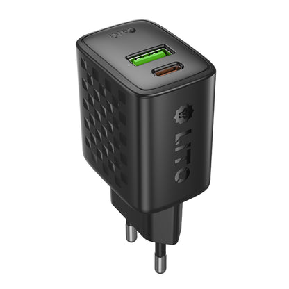 Síťová nabíječka Lito LC19, 30W, 3A, 1 x USB-A - 1 x USB-C, černá