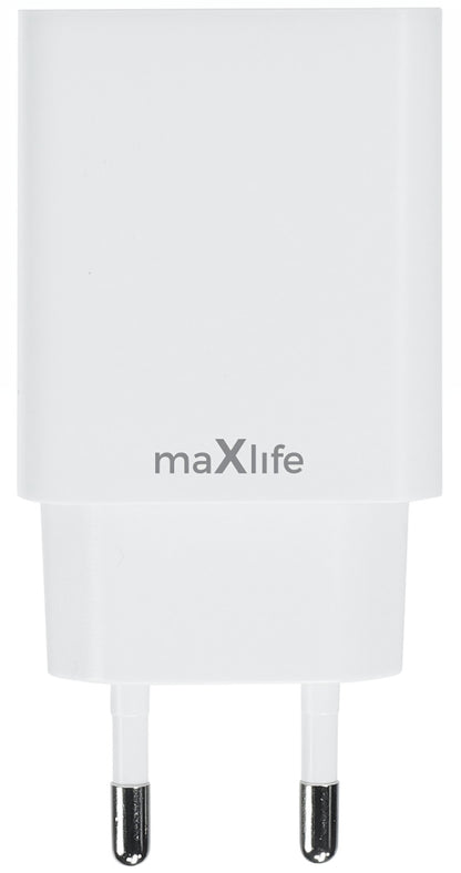 Síťová nabíječka MaXlife MXTC-13-20AC, 20W, 3A, 1 x USB-A - 1 x USB-C, Bílá