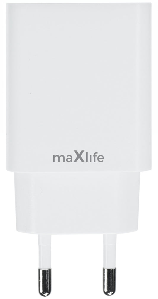 Síťová nabíječka MaXlife MXTC-13-20AC, 20W, 3A, 1 x USB-A - 1 x USB-C, Bílá