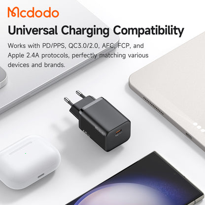 Síťová nabíječka McDodo CH-0850 Ultimate Mini, 65W, 3,25A, 1 x USB-C, černá