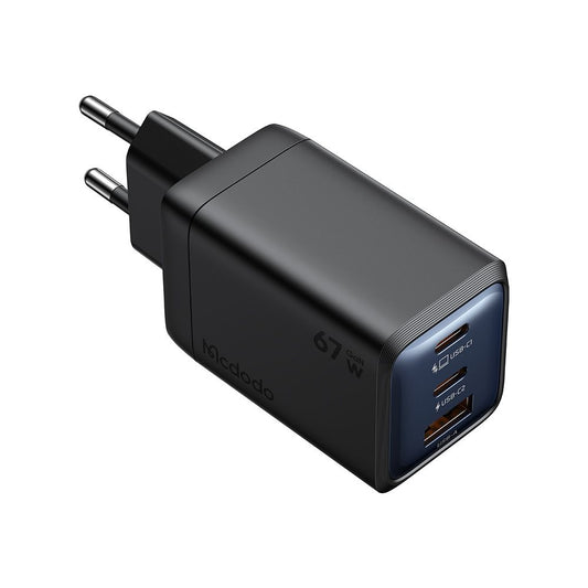 Síťová nabíječka McDodo CH-0970 Gana Mini, 67W, 3A, 1 x USB-A - 2 x USB-C, černá