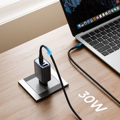 Síťová nabíječka McDodo CH-2180 Display, 30W, 3A, 1 x USB-A - 2 x USB-C, černá