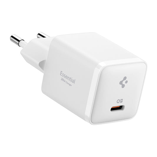 Síťová nabíječka Spigen EE301EU Essential, 30W, 3A, 1 x USB-C, Bílá KF2363556
