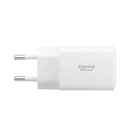 Síťová nabíječka Spigen EE473EU Essential, 47W, 3A, 1 x USB-A - 2 x USB-C, Bílá ACH09464