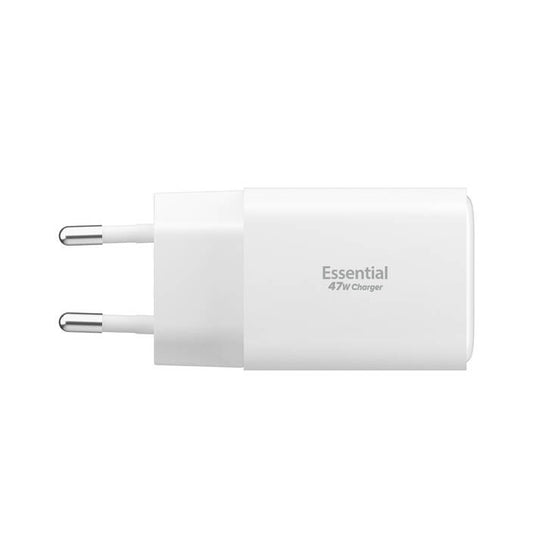 Síťová nabíječka Spigen EE473EU Essential, 47W, 3A, 1 x USB-A - 2 x USB-C, Bílá ACH09464