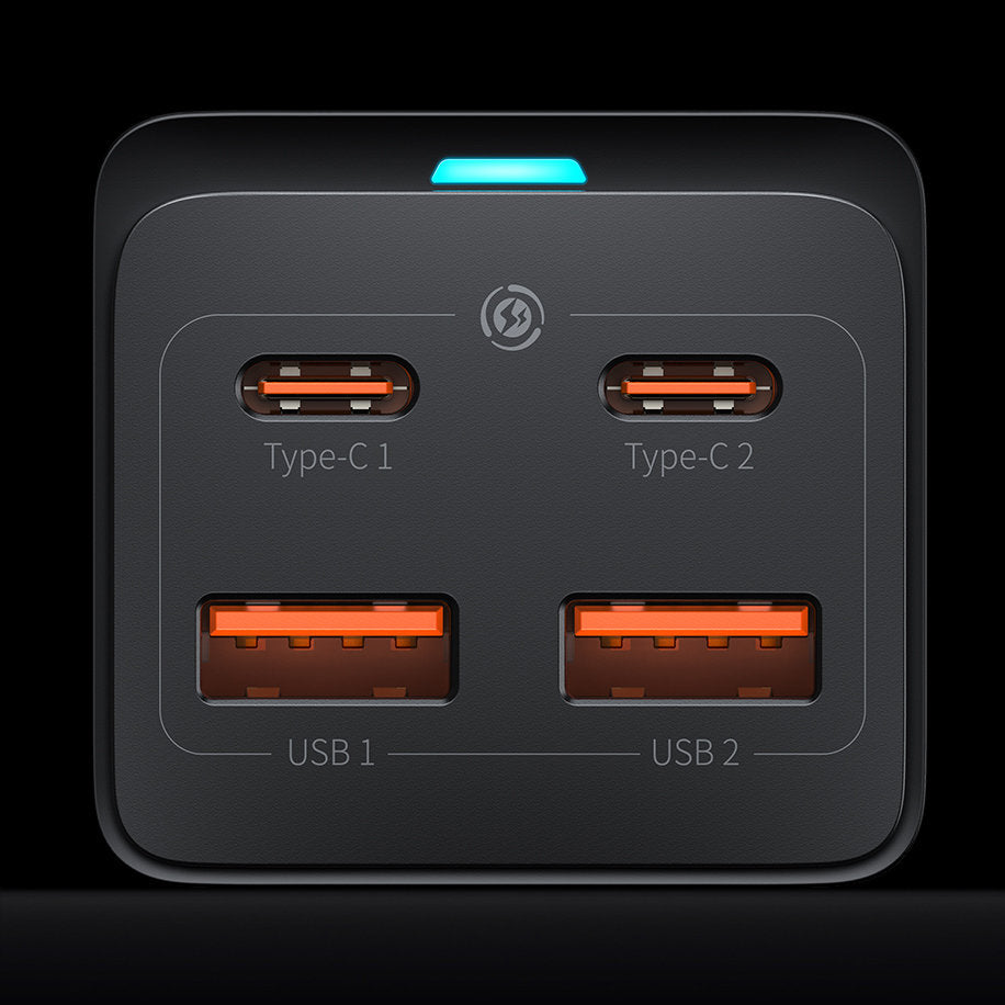 Nabíječka Baseus GaN3 Pro, 100W, 5A, 2 x USB-A - 2 x USB-C, Černá CCGP000101