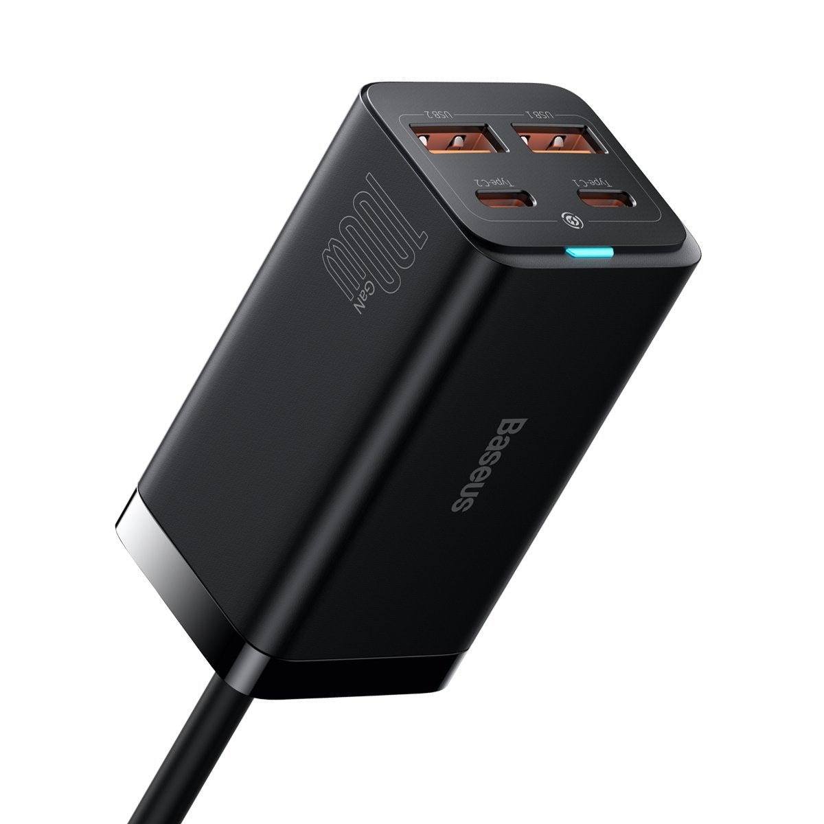 Nabíječka Baseus GaN3 Pro, 100W, 5A, 2 x USB-A - 2 x USB-C, Černá CCGP000101