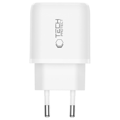 Síťová nabíječka Tech-Protect NCA45W, 45W, 3A, 1 x USB-A - 1 x USB-C, Bílá
