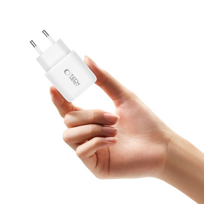 Síťová nabíječka Tech-Protect NCA45W, 45W, 3A, 1 x USB-A - 1 x USB-C, Bílá