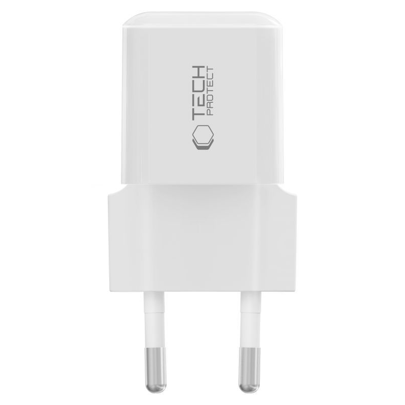 Síťová nabíječka Tech-Protect NCM25, 25W, 3A, 1 x USB-C, bílá