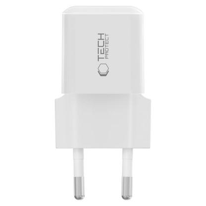 Síťová nabíječka Tech-Protect NCM25, 25W, 3A, 1 x USB-C, bílá