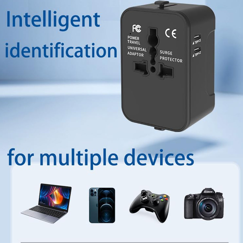 Síťová nabíječka Techsuit HHT202-2C Travel, 15W, 3A, 2 x USB-C, Bílá