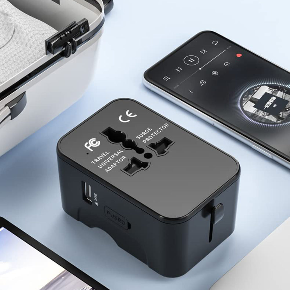 Síťová nabíječka Techsuit HHT202-2C Travel, 15W, 3A, 2 x USB-C, Černá