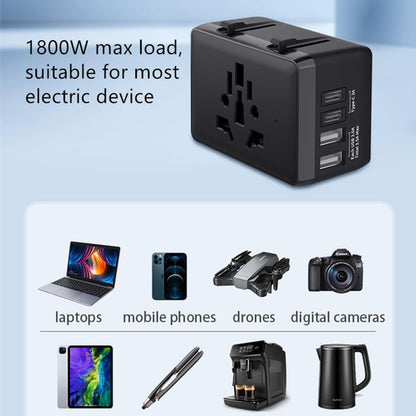 Síťová nabíječka Techsuit HHt204A Travel, 15W, 3A, 2 x USB-A - 2 x USB-C, Bílá