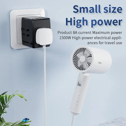 Síťová nabíječka Techsuit HHT904-B1 Travel, 15W, 3A, 3 x USB-A - 1 x USB-C, černá