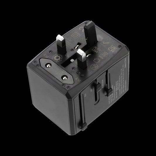 Síťová nabíječka Techsuit HHT904-B2 Travel, 20W, 3A, 2 x USB-A - 2 x USB-C, černá