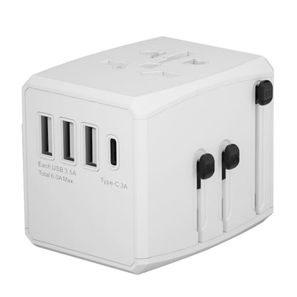 Síťová nabíječka Techsuit HHT904-B3 Travel, 30W, 3A, 3 x USB-A - 1 x USB-C, Bílá