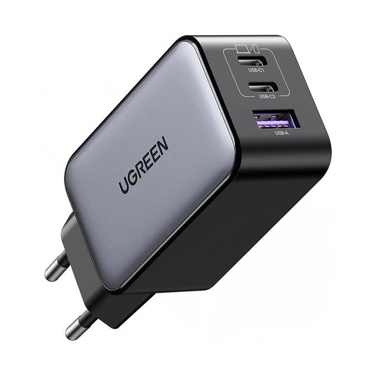 Síťová nabíječka UGREEN CD244 (10335), 65W, 3A, 1 x USB-A - 2 x USB-C, šedá