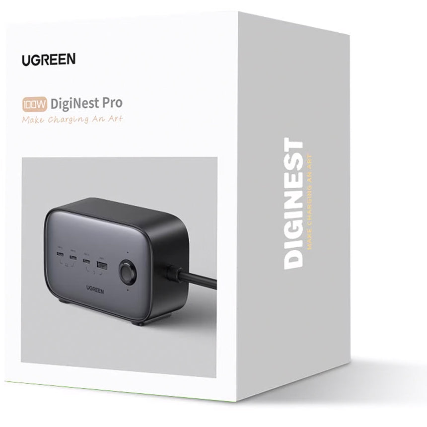 Prodlužovací kabel UGREEN CD270, 2 x Schuko, šedý