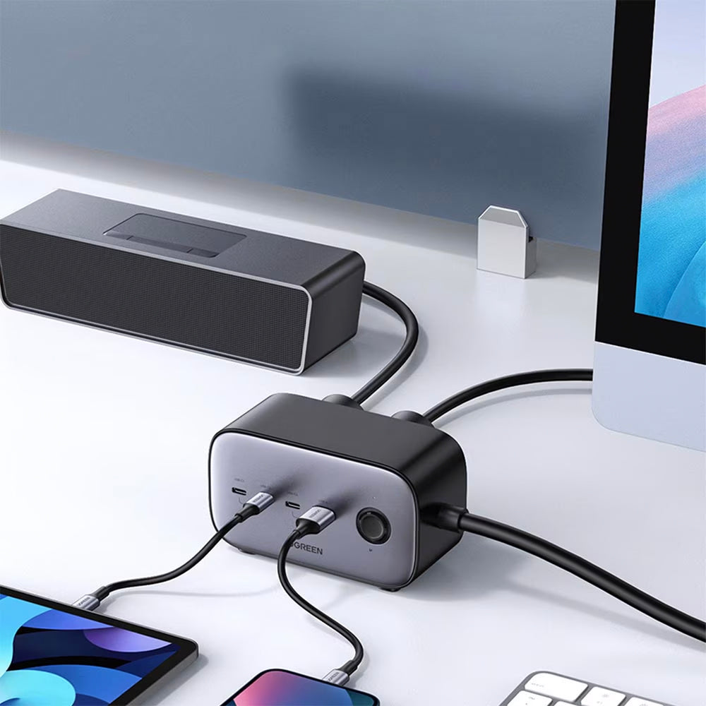Prodlužovací kabel UGREEN CD270, 2 x Schuko, šedý