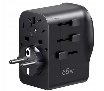Síťová nabíječka UGREEN Travel S550 (55001), 65W, 3,25A, 1 x USB-A - 2 x USB-C, černá