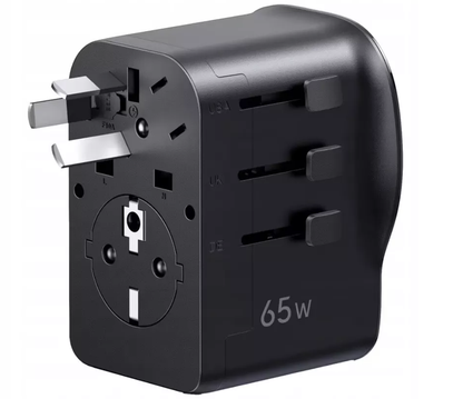 Síťová nabíječka UGREEN Travel S550 (55001), 65W, 3,25A, 1 x USB-A - 2 x USB-C, černá