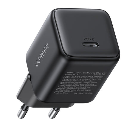 Síťová nabíječka UGREEN X513, 30W, 3A, 1 x USB-C, Černá